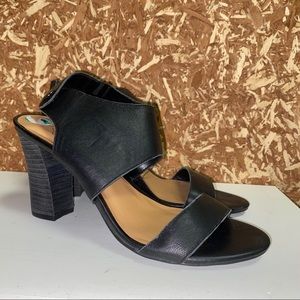 Black Franco Sarto Sandals Heels Block Heel • 8